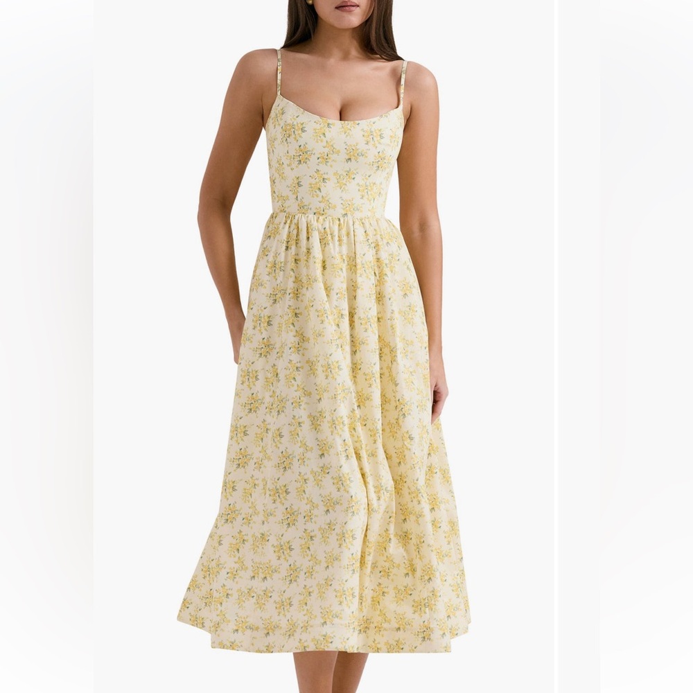 House of CB Lolita dress in yellow floral